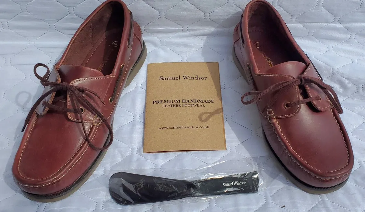 Samual Windsor Leather Shoes Size 8 brand new box - Image 1