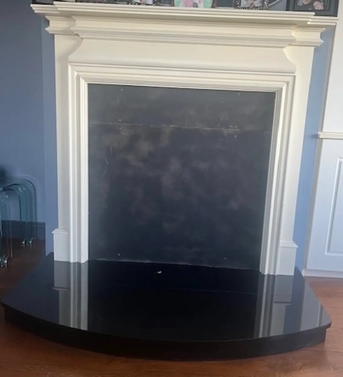 Fireplace and granite hearth