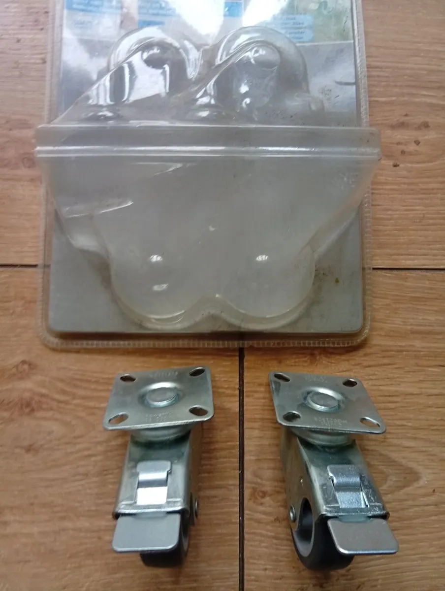 Brand New Heavy Duty Castors Wheels pair 50mm - Image 4