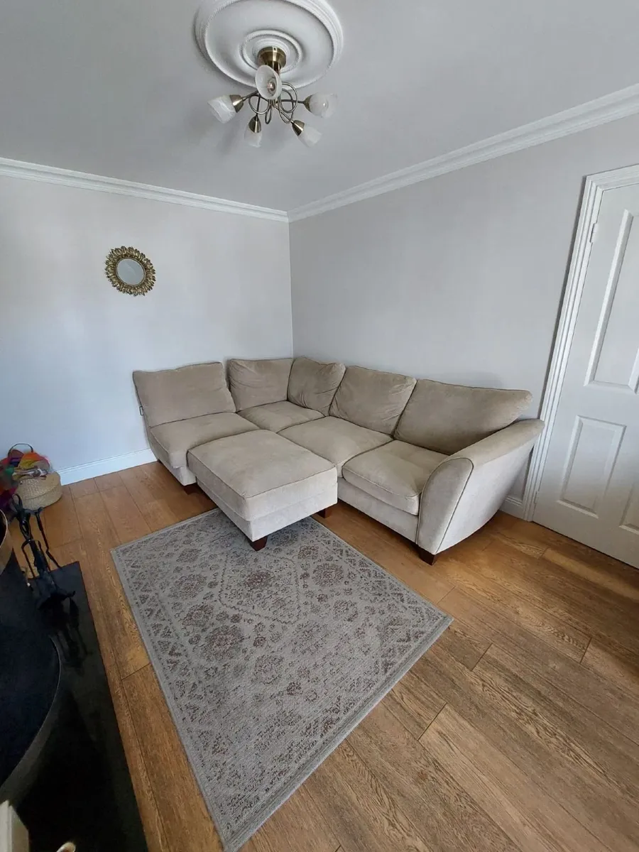 Corner sofa  with footstool - Image 1