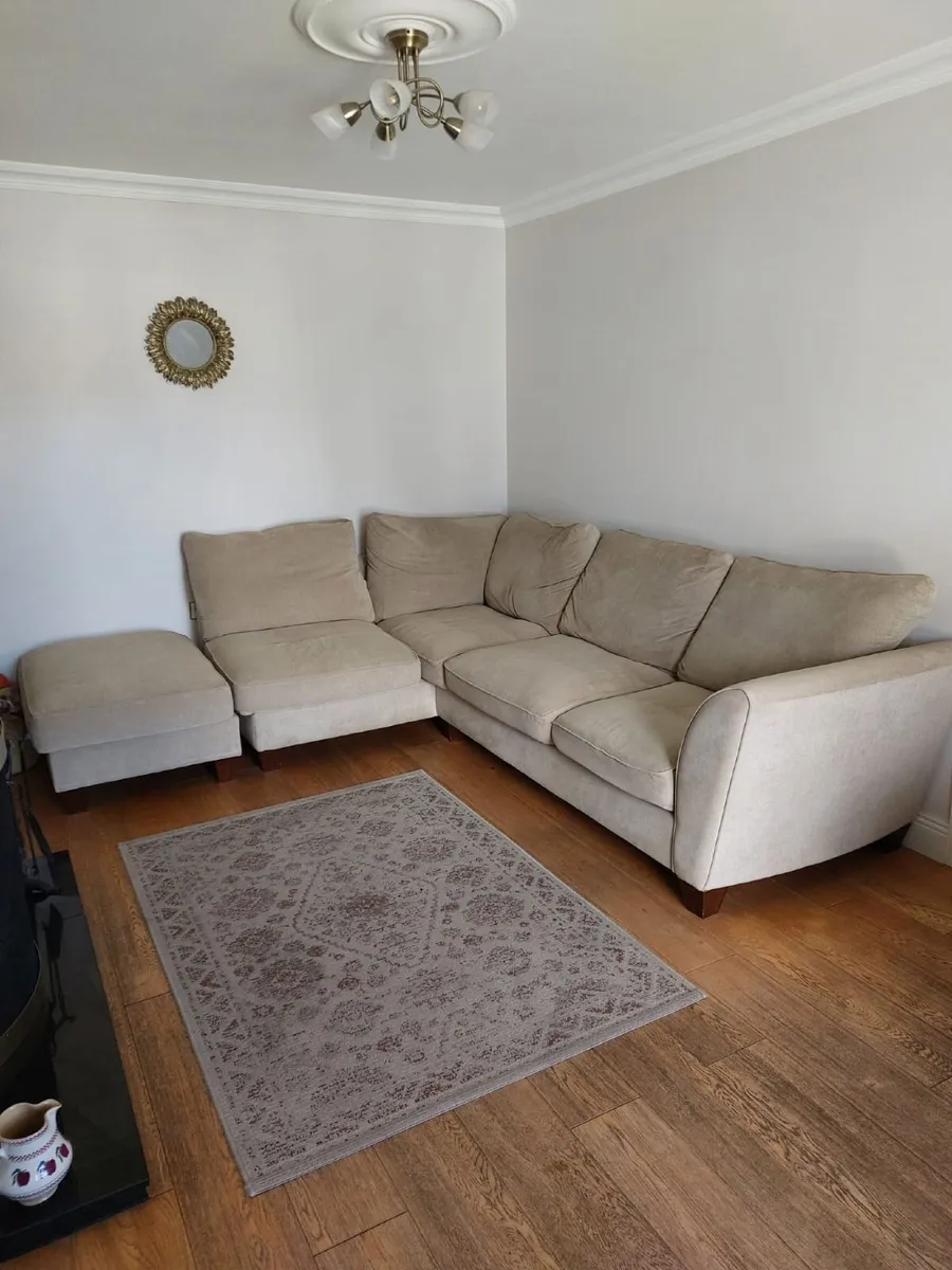 Corner sofa  with footstool - Image 3