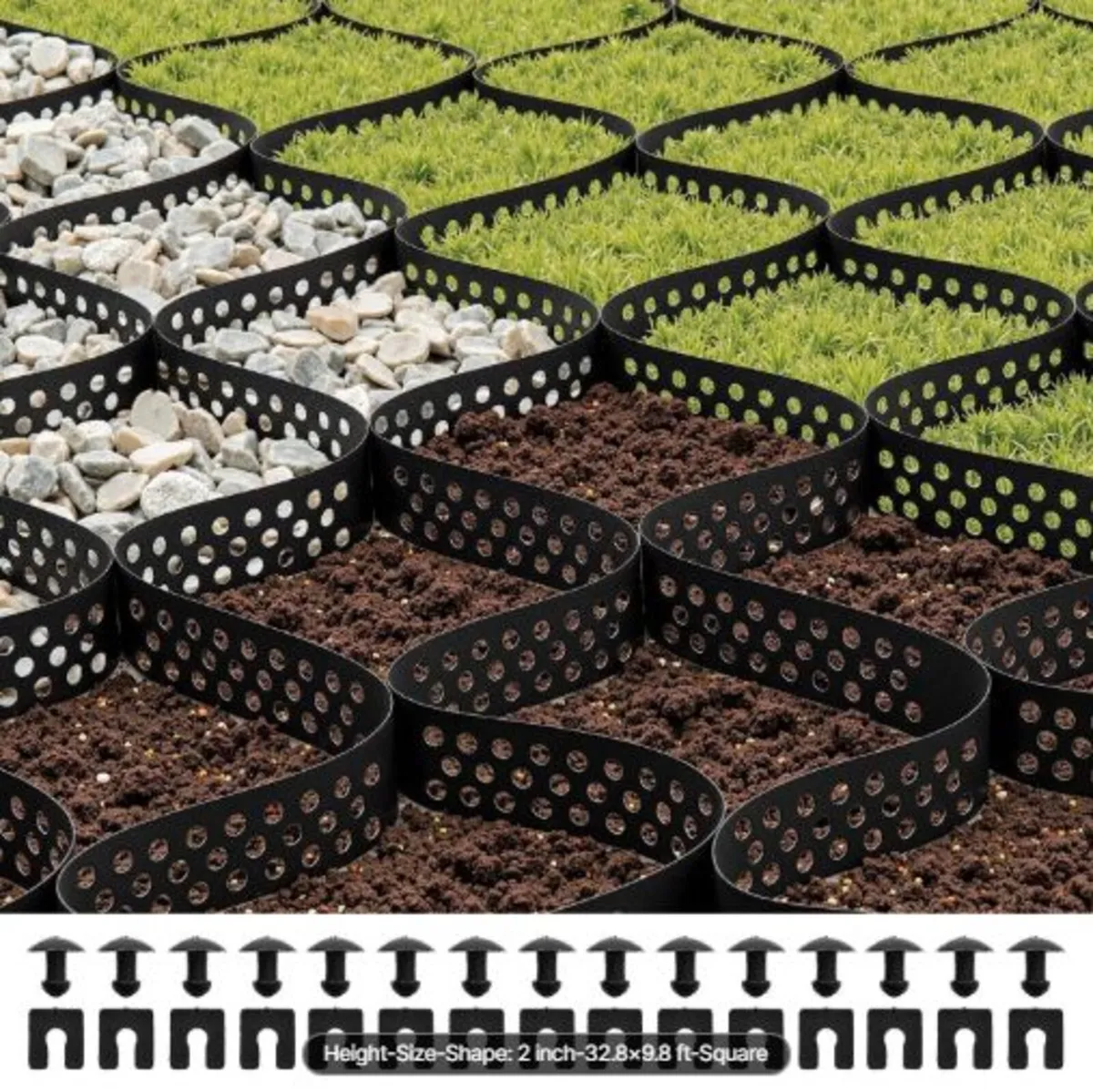 Gravel Grid, 2 Inch Depth,32.81 x 9.84 FT / 10000 - Image 1