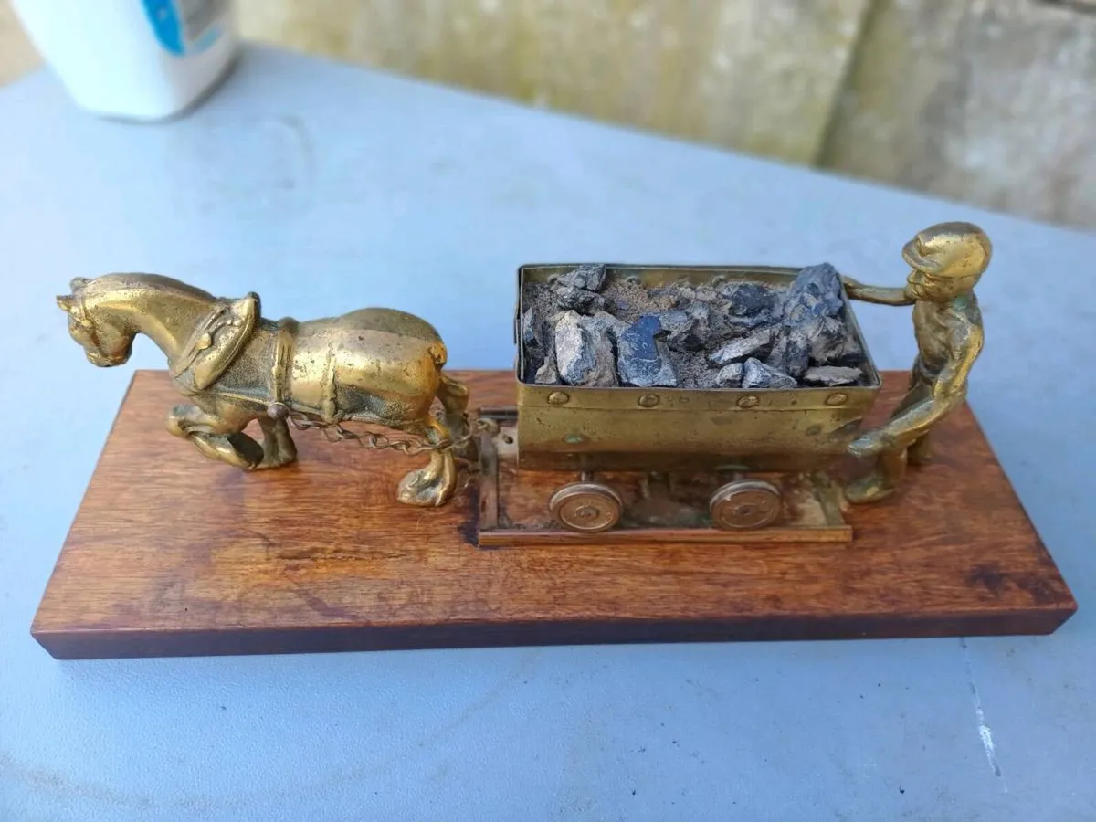 Vintage Horse Drawn Miners Coal Cart - Image 3