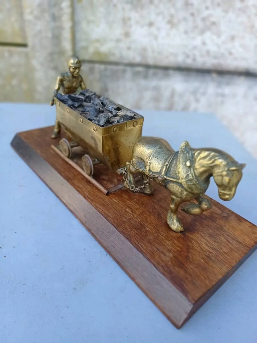 Vintage Horse Drawn Miners Coal Cart - Image 4
