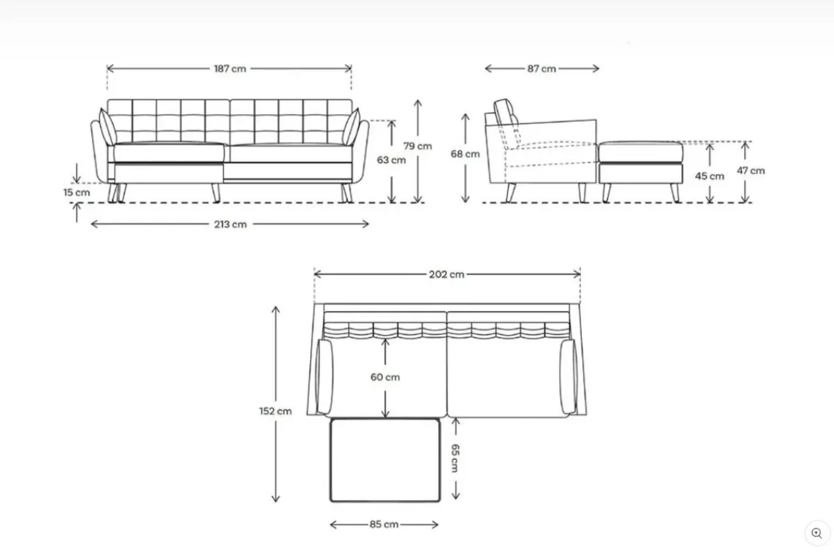 Chaise Sofa - 3-Seater, Right - Image 4