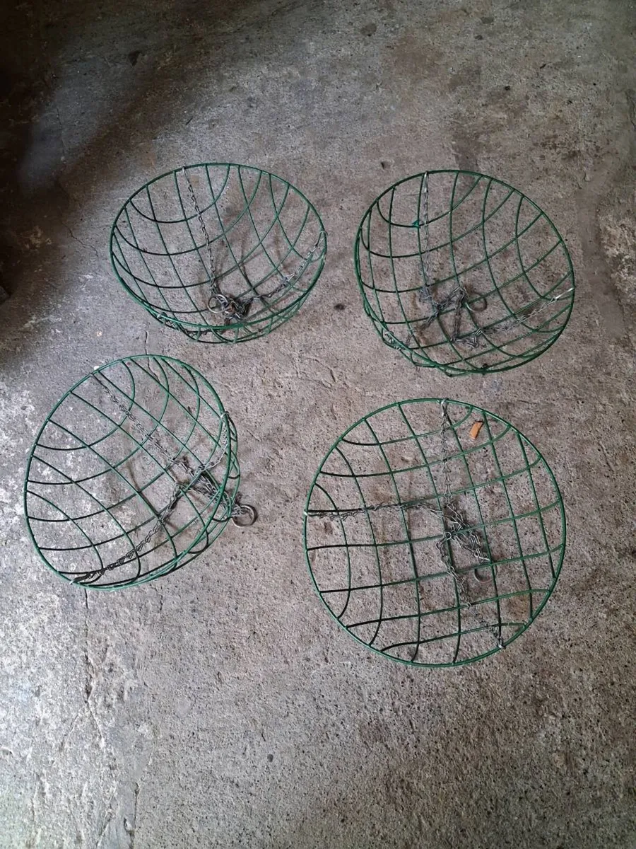 4. Metal hanging plant holders - Image 1