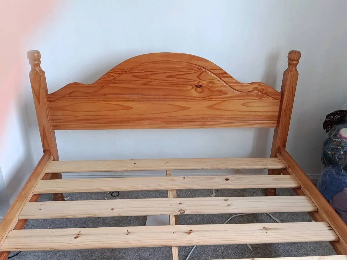 Pine Double Bed Frame - Excellent condition - Image 2