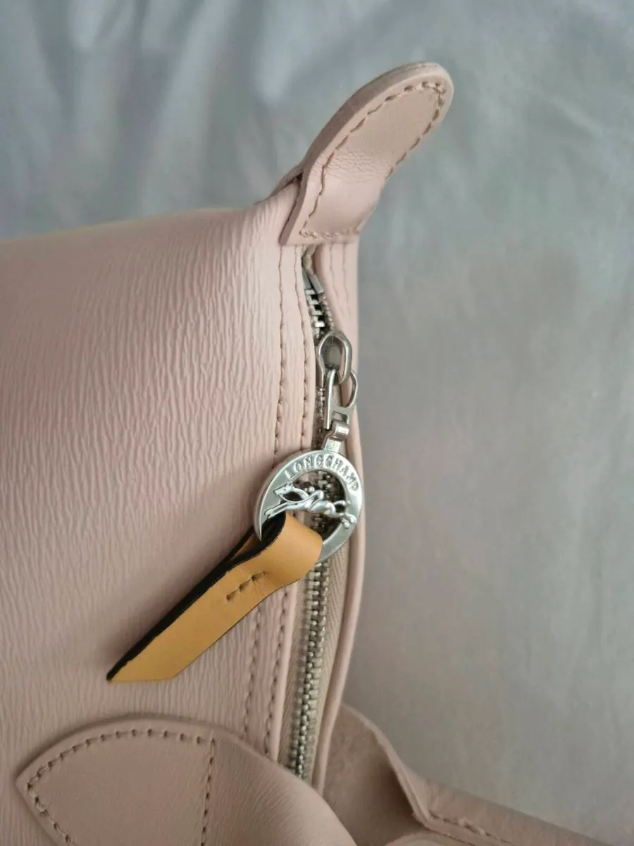 Designer handbag, Longchamp, dusty pink - Image 2