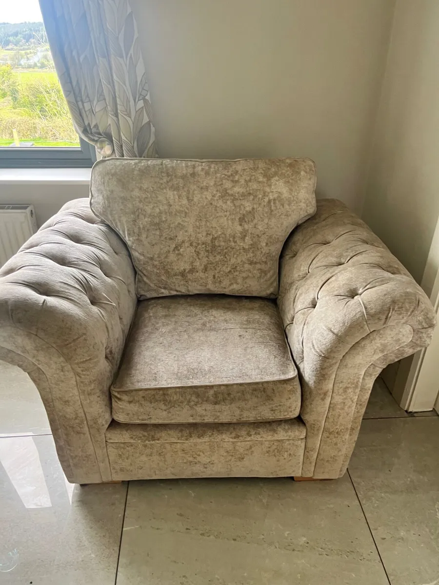 Two seater couch and arm chair - Image 1