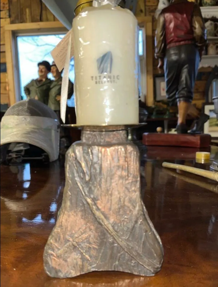 Vintage Genesis Candle Holder with Titanic Candle - Image 2