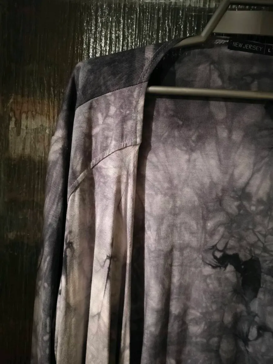 New Jersey, waterfall grey and white tie-dye open- - Image 2