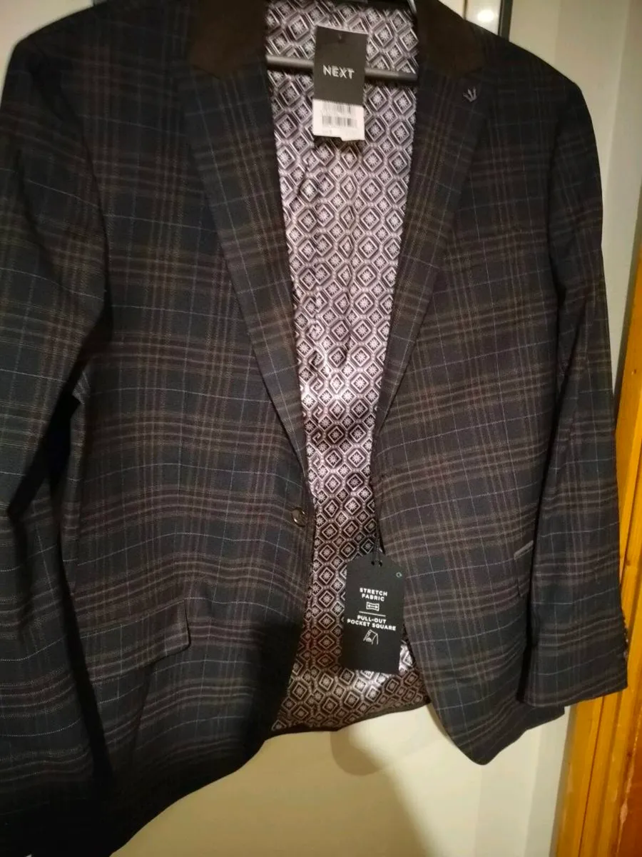 Men's Next regular Jacket, stretch fabric, Black, - Image 2