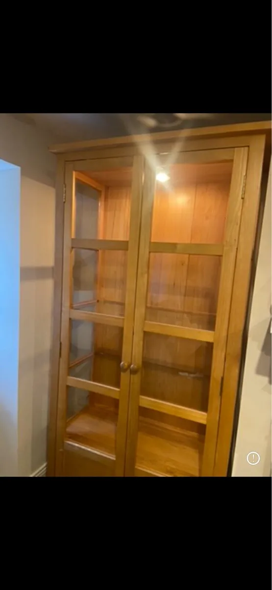 Solid Ash Glass Cabinet - Image 2