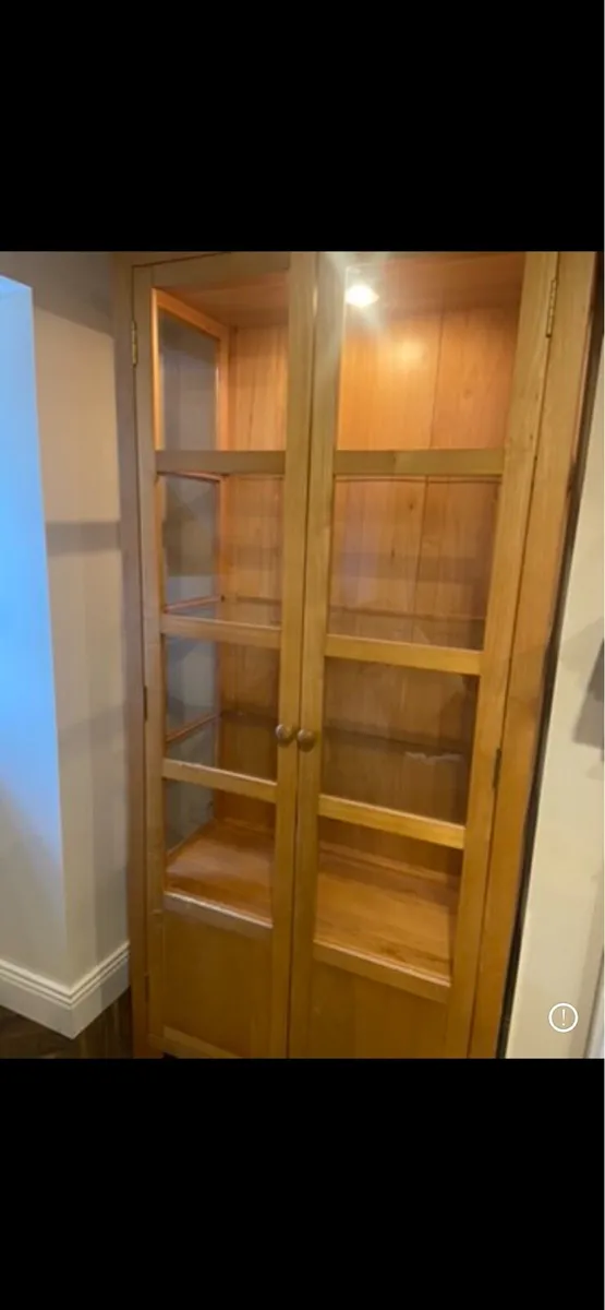 Solid Ash Glass Cabinet - Image 1