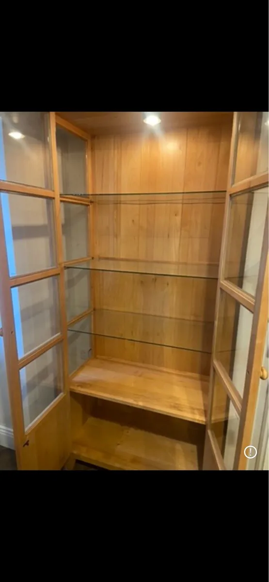 Solid Ash Glass Cabinet - Image 4