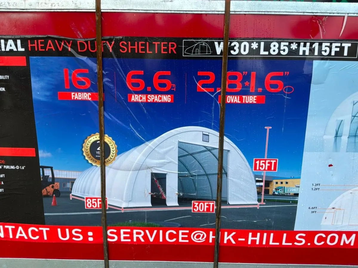 85ft x 30ft heavy duty  DOMED SHELTER SHED....539d - Image 3