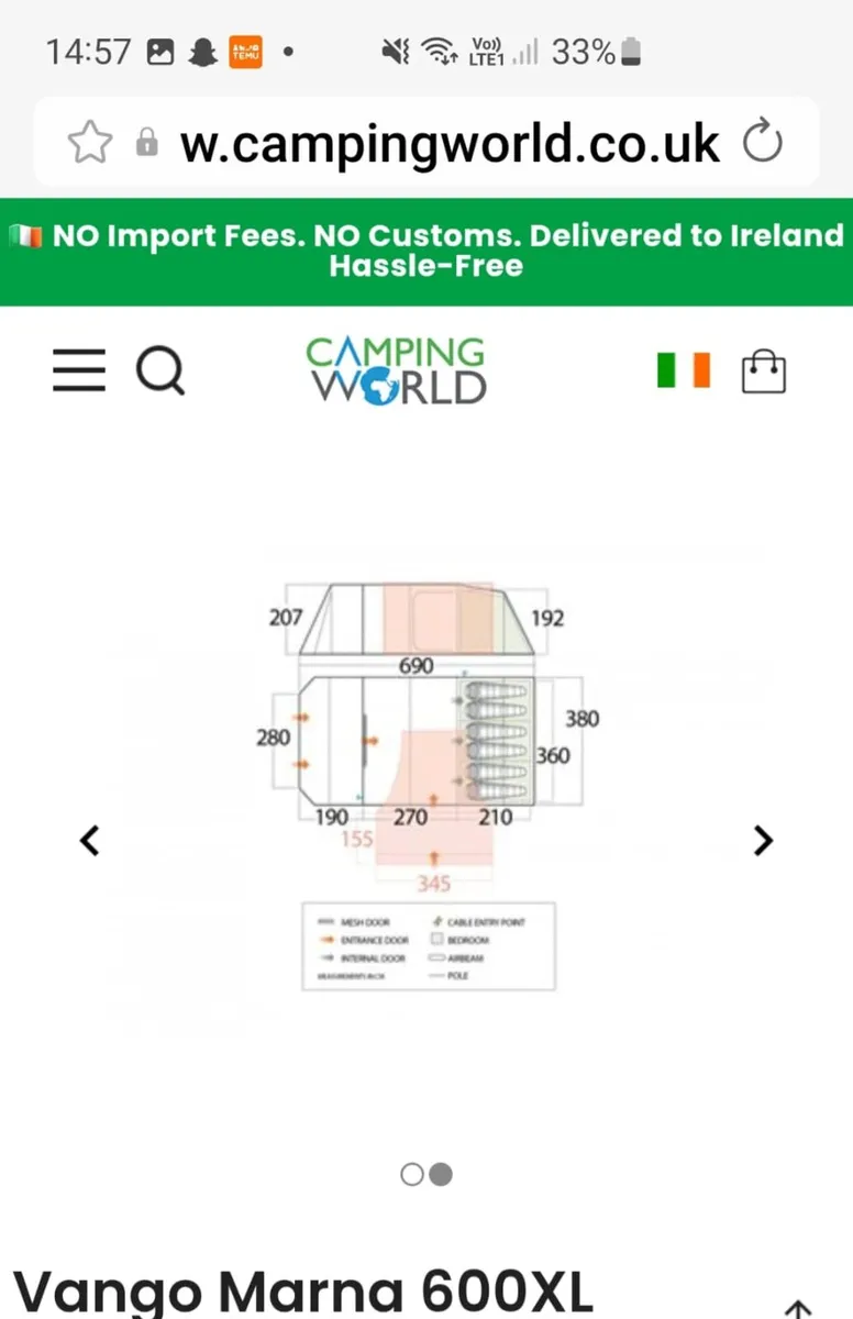 Vango Marna 600xl tent - Image 2