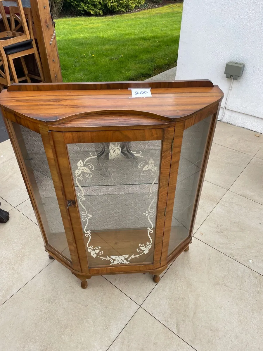 Small Antique glass cabinet - Image 3