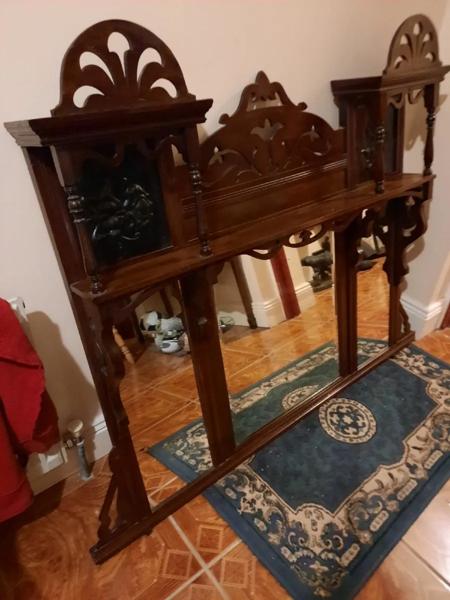 Antique overmantel - Image 4