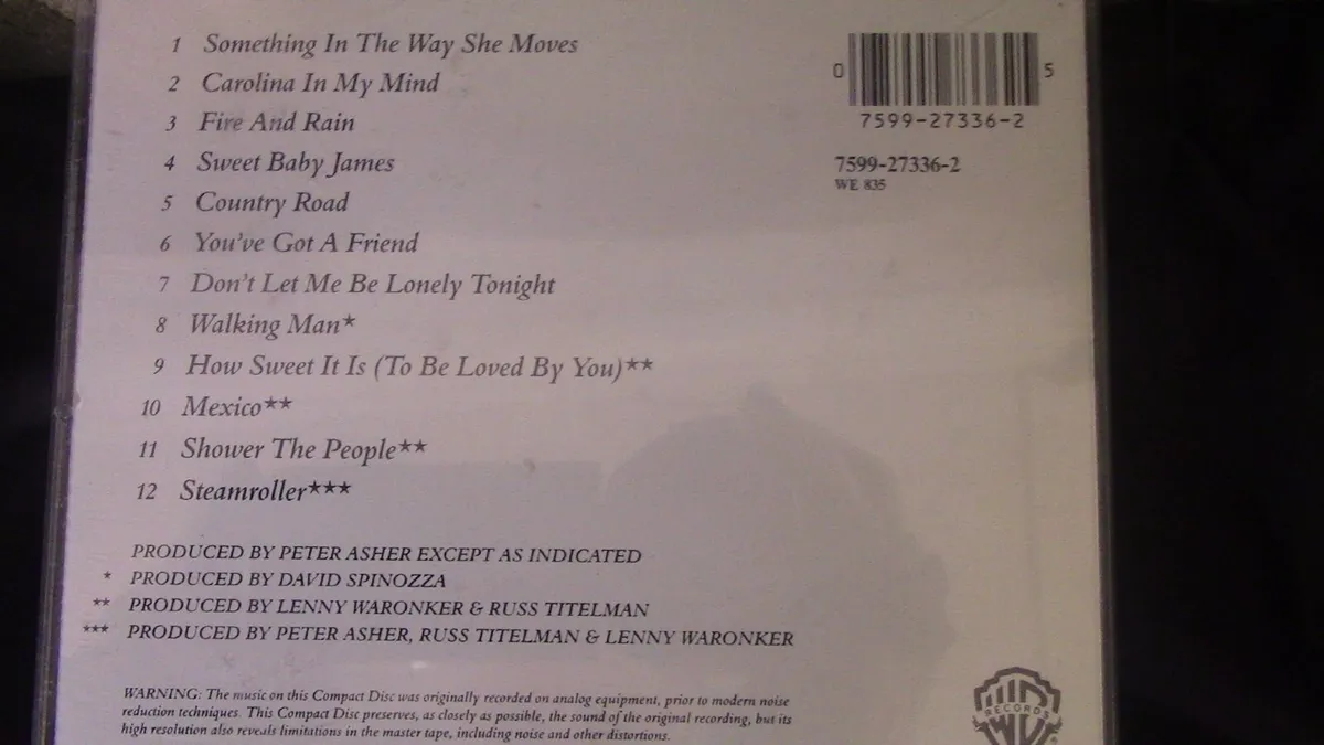 James Taylor - Greatest Hits CD - Image 2