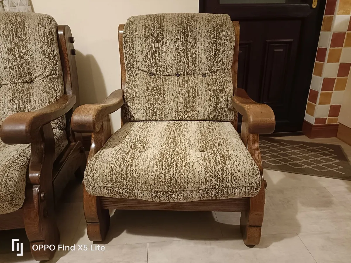 3 1 1 Sofa Solid Oak Frame - Image 2