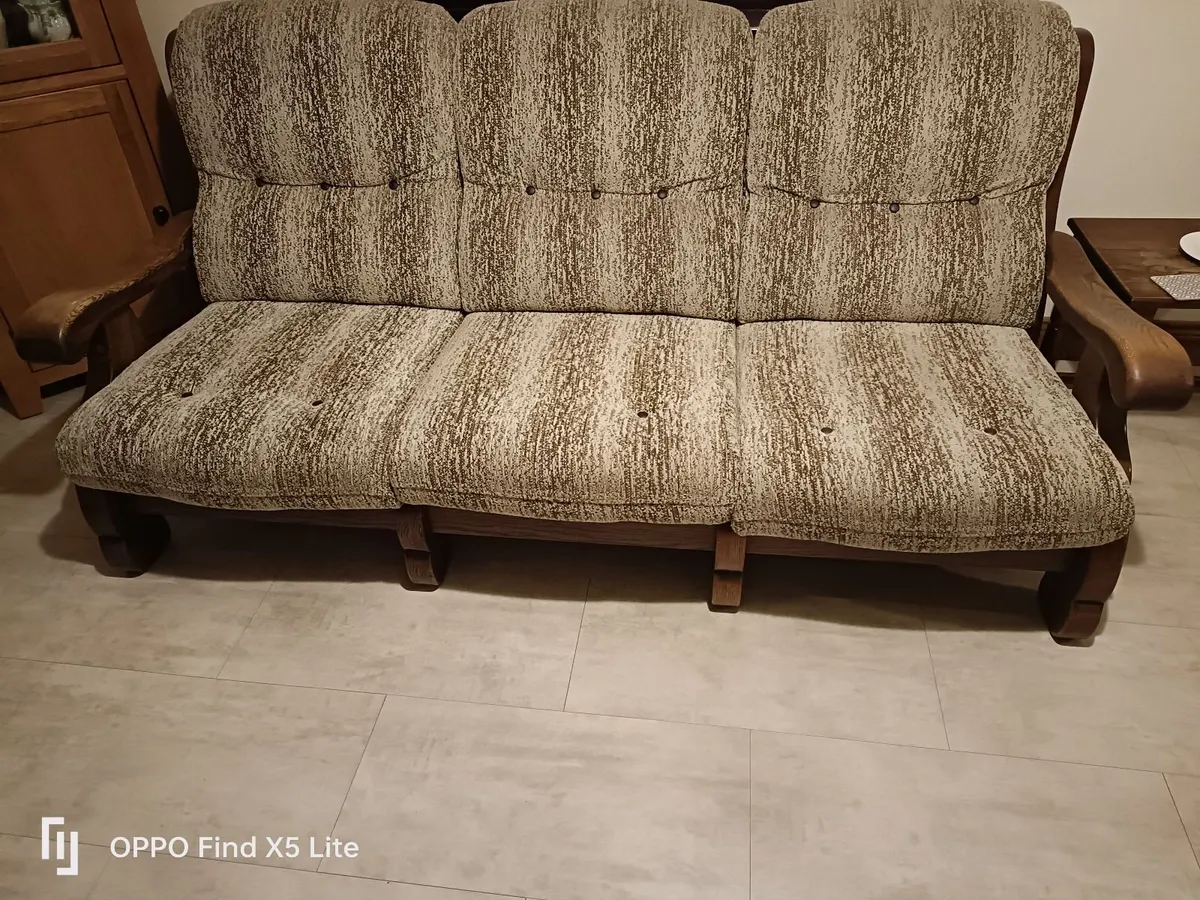 3 1 1 Sofa Solid Oak Frame - Image 3