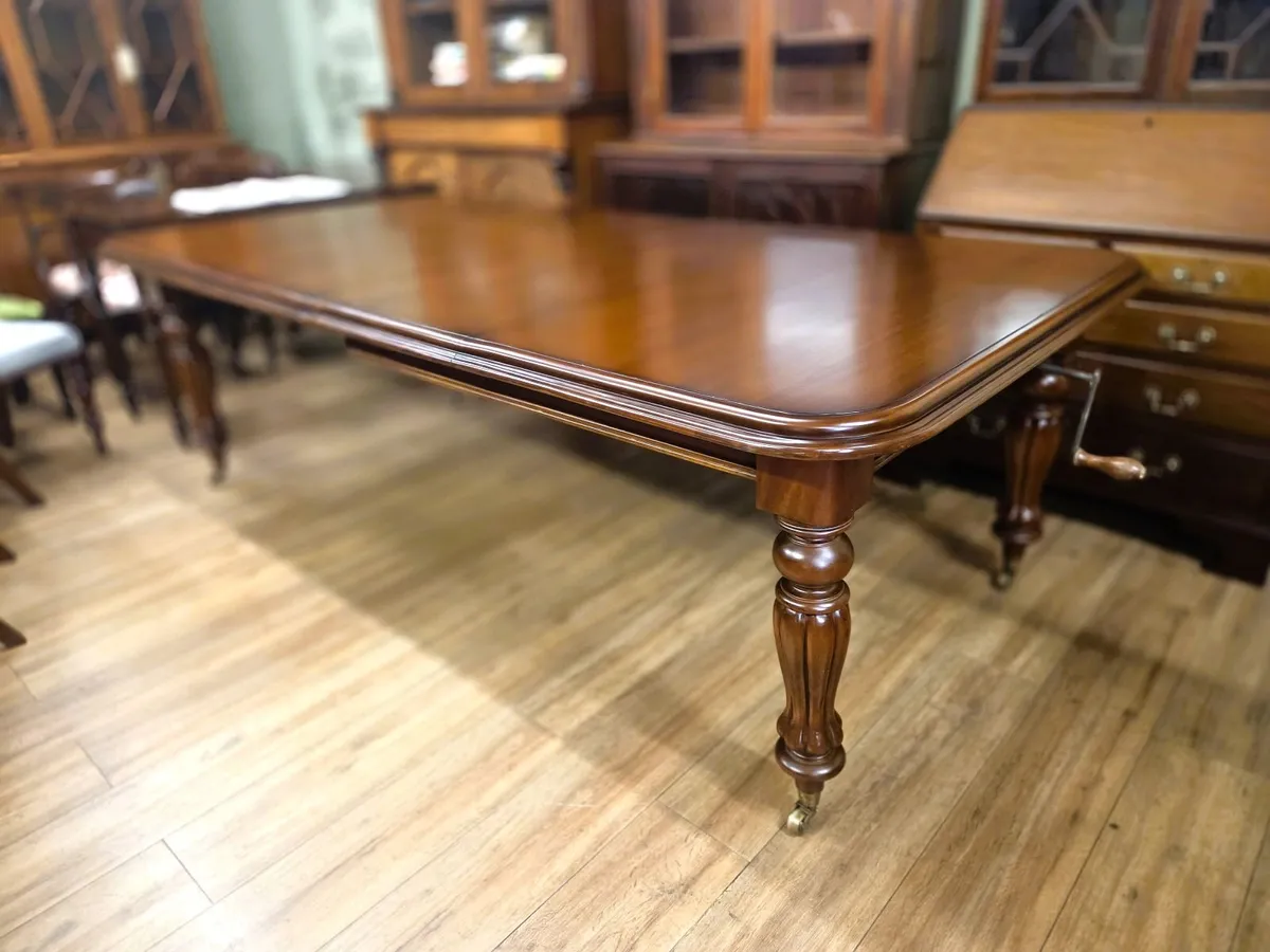 Large Extending Mahogany Dining Table - Image 2