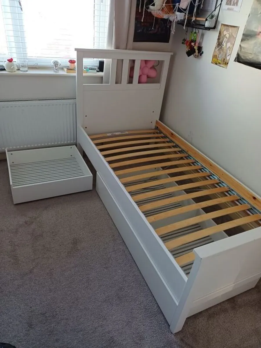 Ikea Hemnes single bed with storage drawers - Image 1
