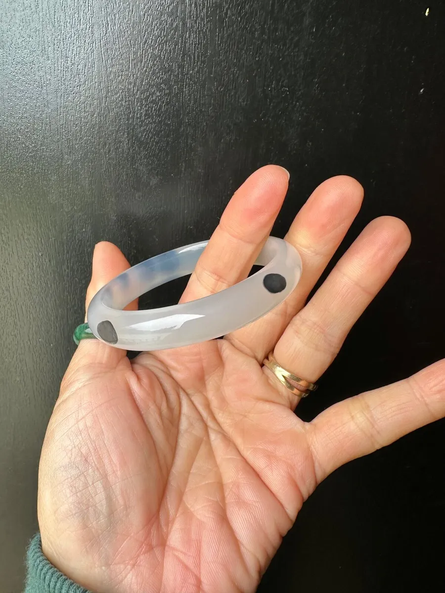 Natural fossil coral jade bangle 55mm - Image 4