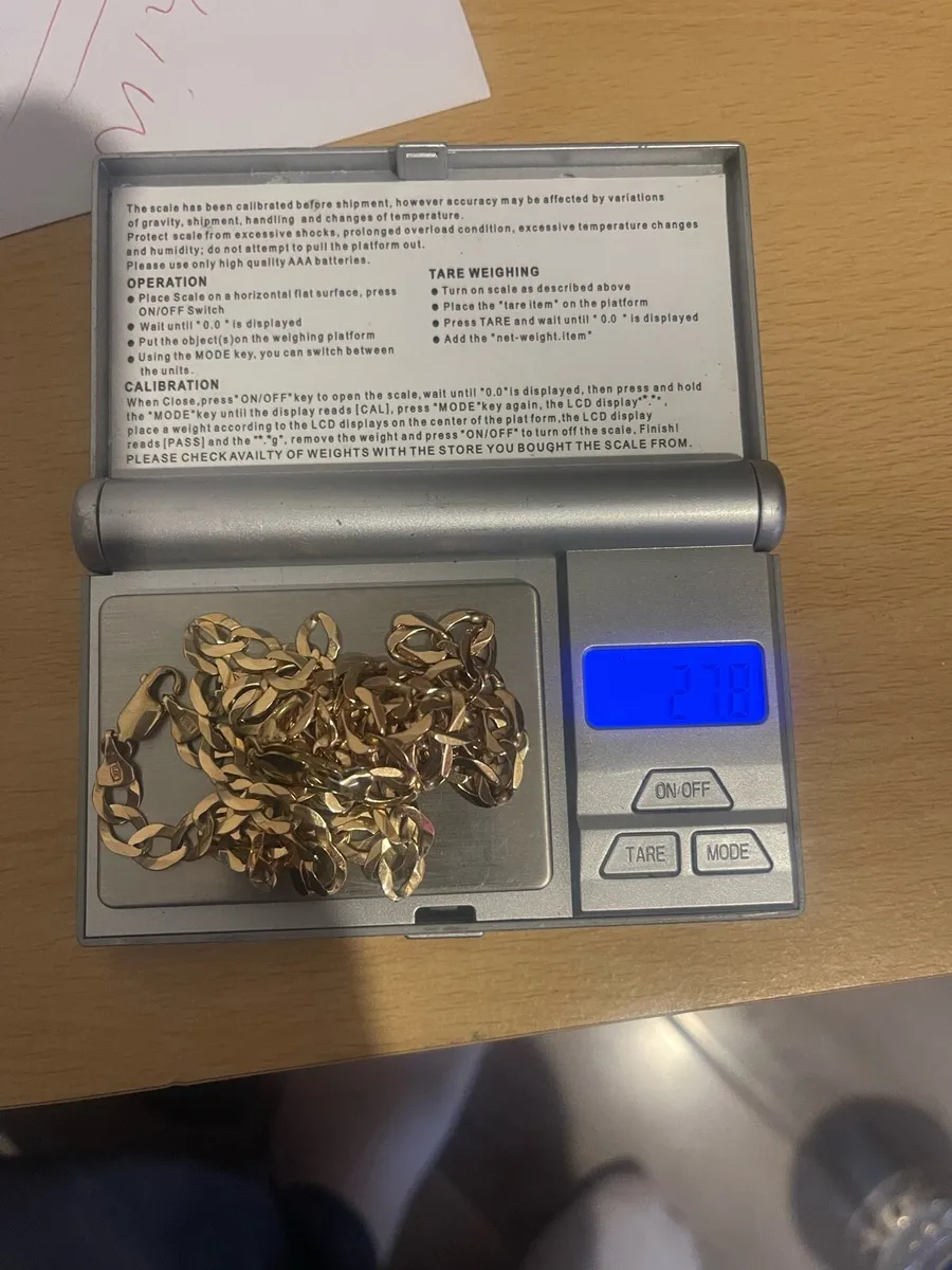 9ct gold necklace and bracelet - Image 2