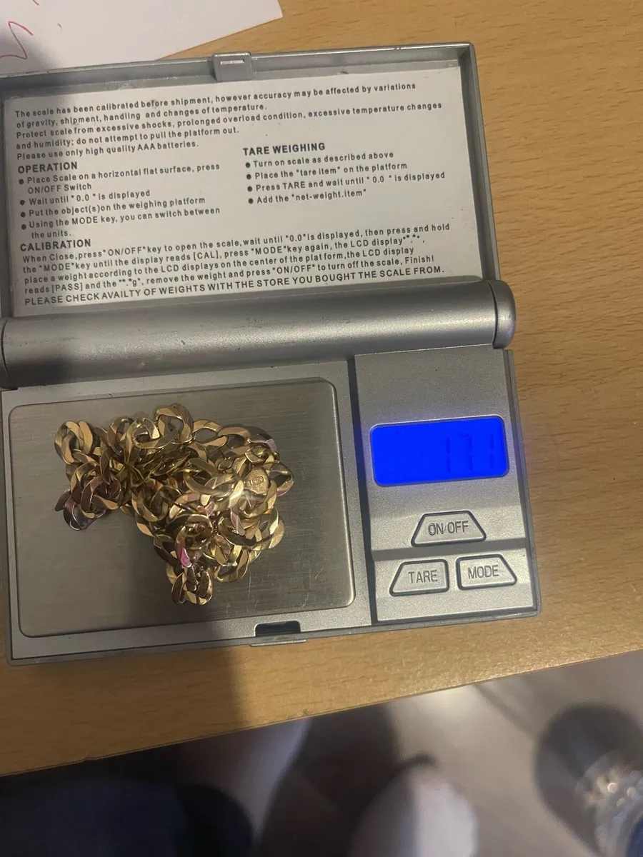 9ct gold necklace and bracelet - Image 4