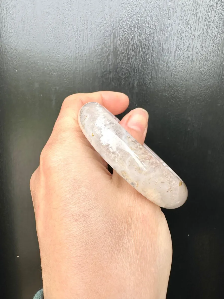 Natural Cherry Blossom Agate bangle 55mm - Image 4