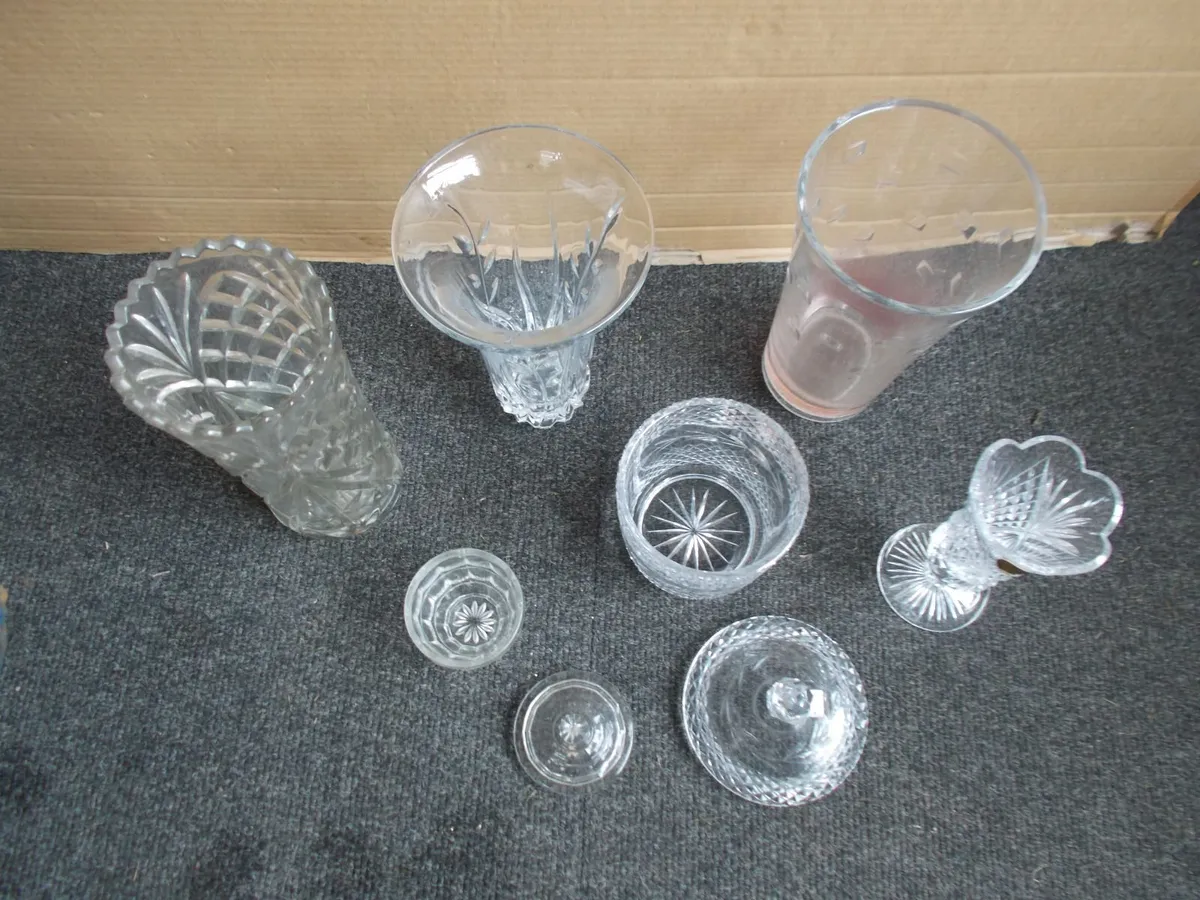 Lot of Crystal Vases and Jars - Image 2