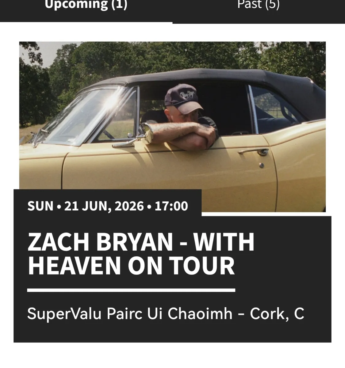 Zach Bryan Tickets - Image 1