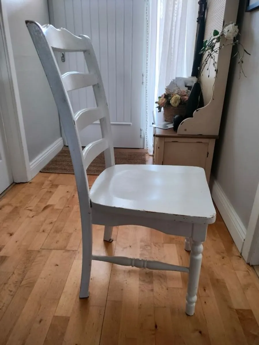 6 Solid Oak Kitchen Dining Chairs - Image 3