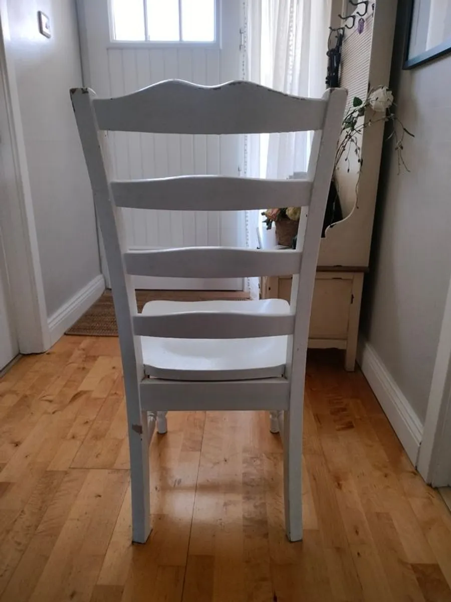 6 Solid Oak Kitchen Dining Chairs - Image 4