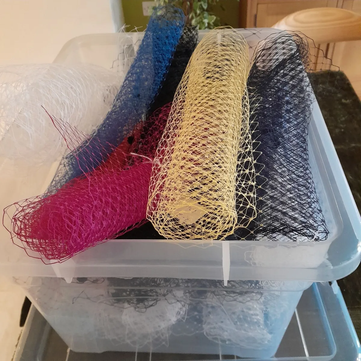 Millinery fabric and feathers - Image 4