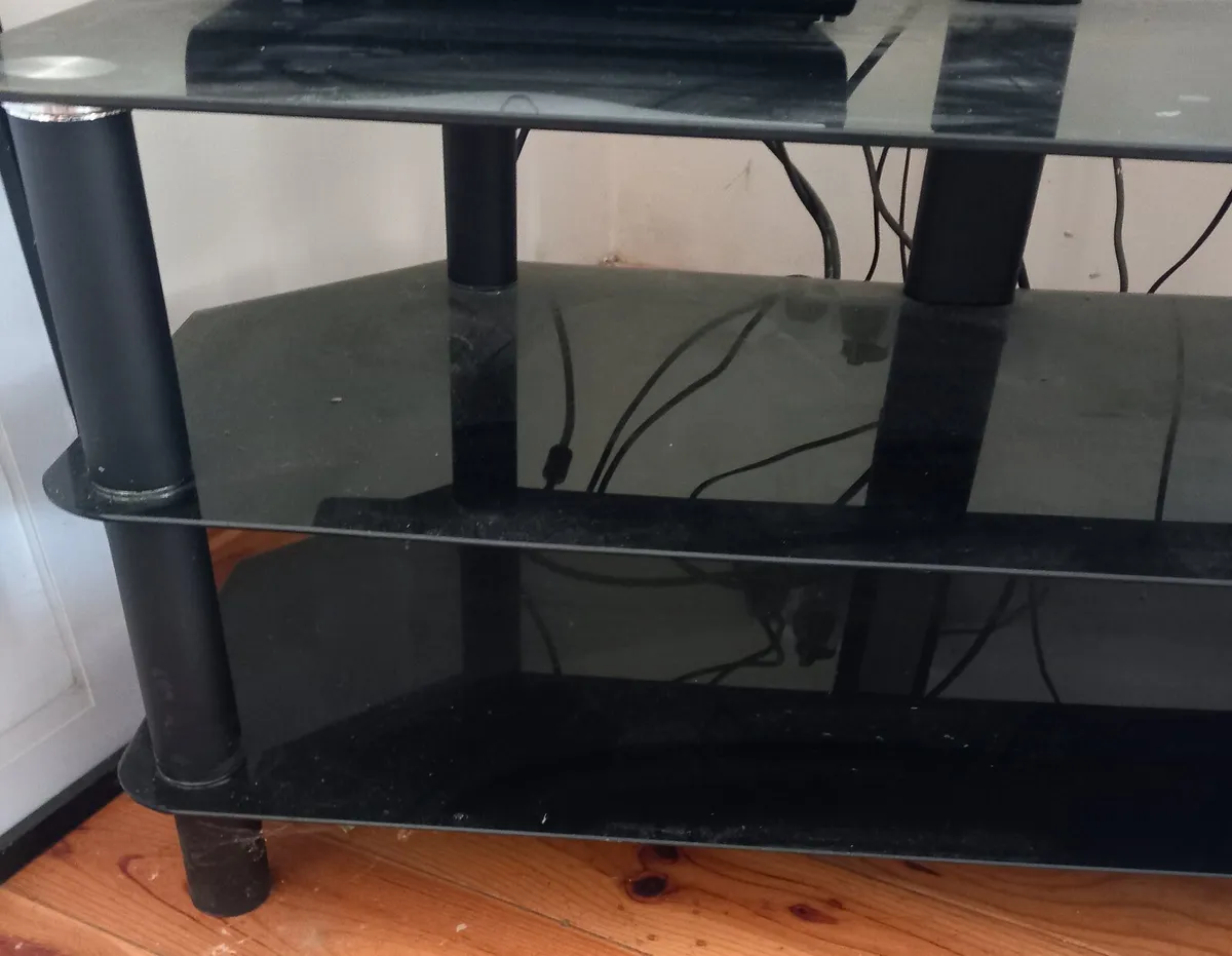 Black glass TV Stand - Image 2