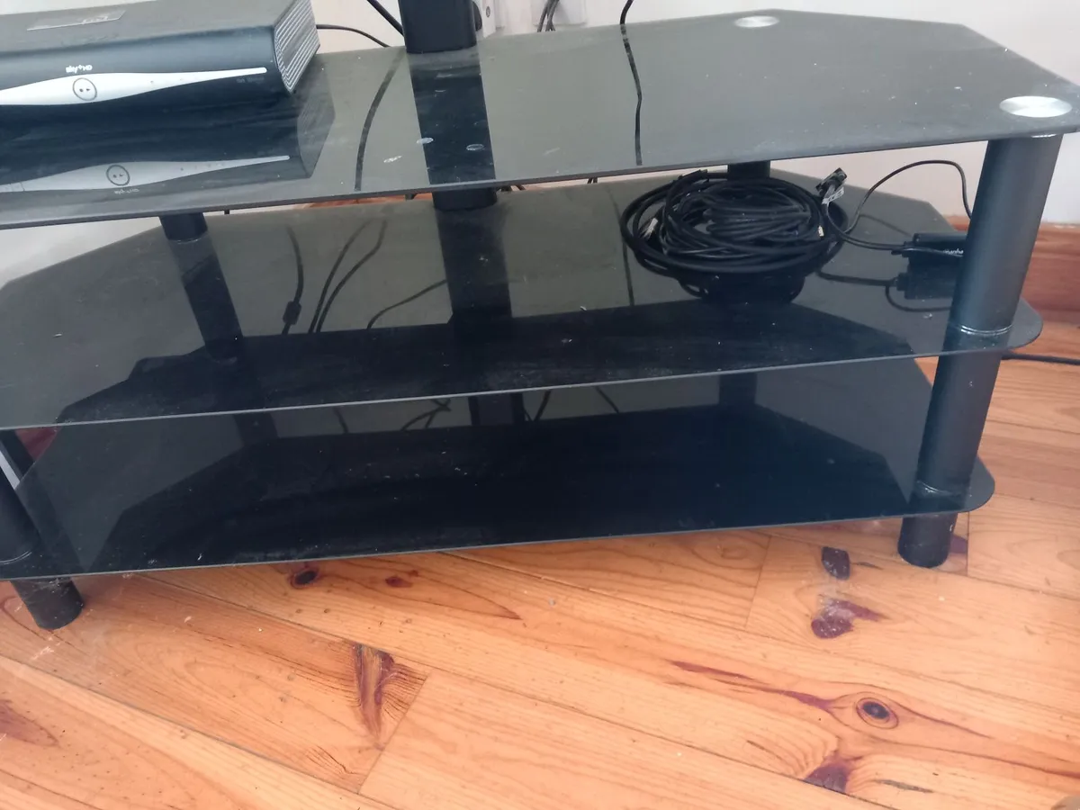 Black glass TV Stand - Image 3