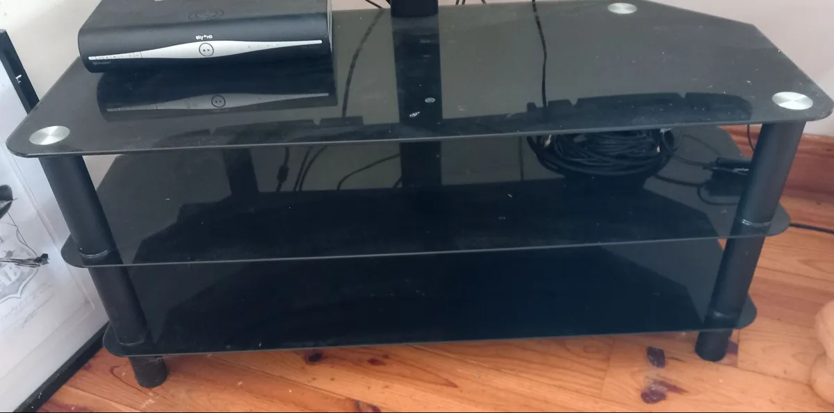 Black glass TV Stand - Image 4