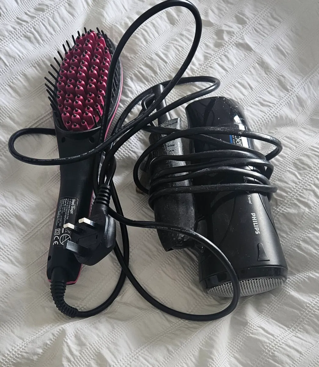 Hairdryer and heated brush