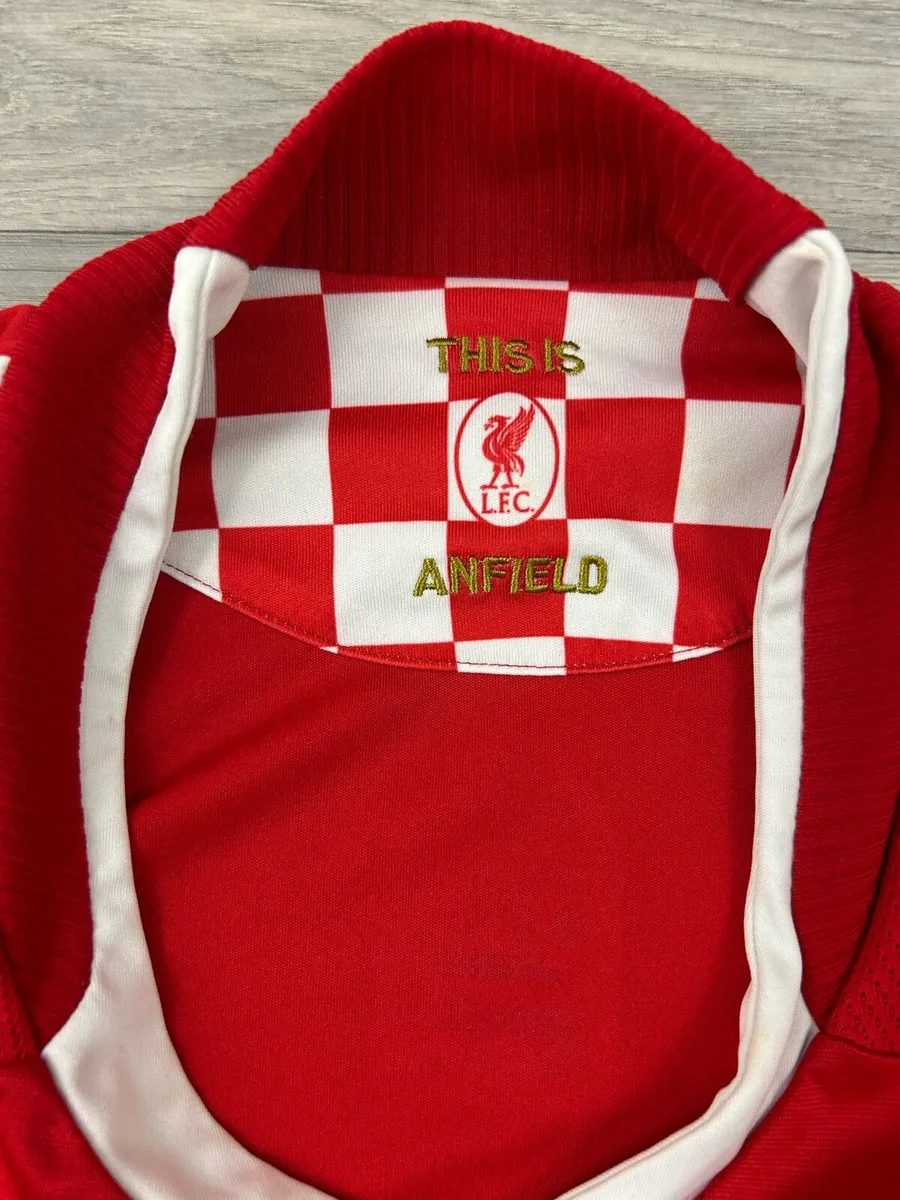 Vintage 2008 Adidas Liverpool Hone Jersey Shirt - Image 4