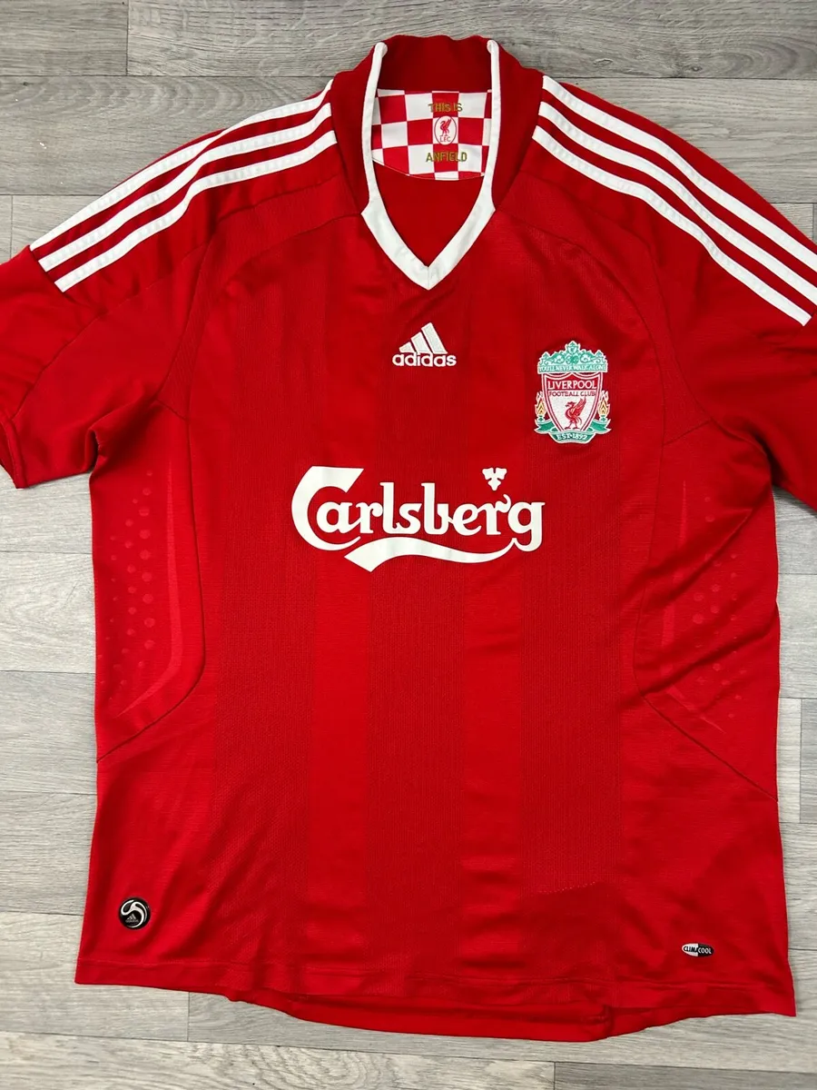 Vintage 2008 Adidas Liverpool Hone Jersey Shirt - Image 2