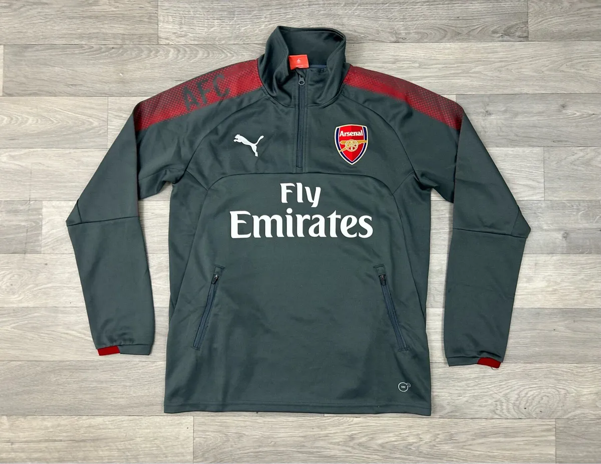 Puma Arsenal London Half Zip Jumper Mens Small - Image 1