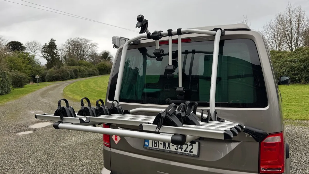 VW T6 / T6.1 4 bike tailgate rack - uprated struts - Image 3