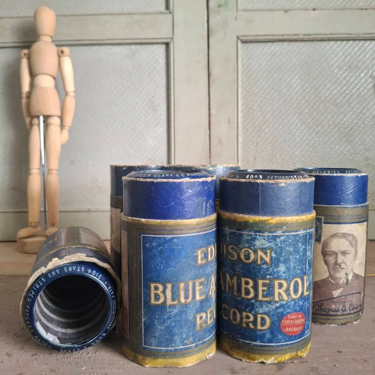 Edison Blue Amberol Record Cylinders - Image 1