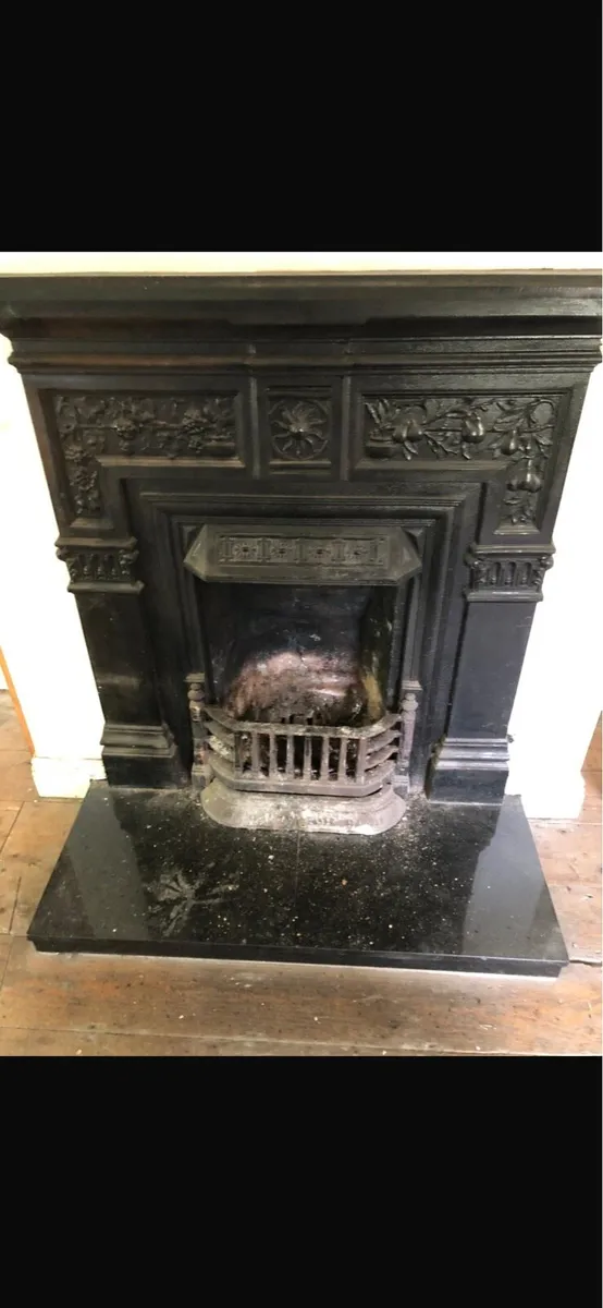 Old original cast iron fireplace - Image 1