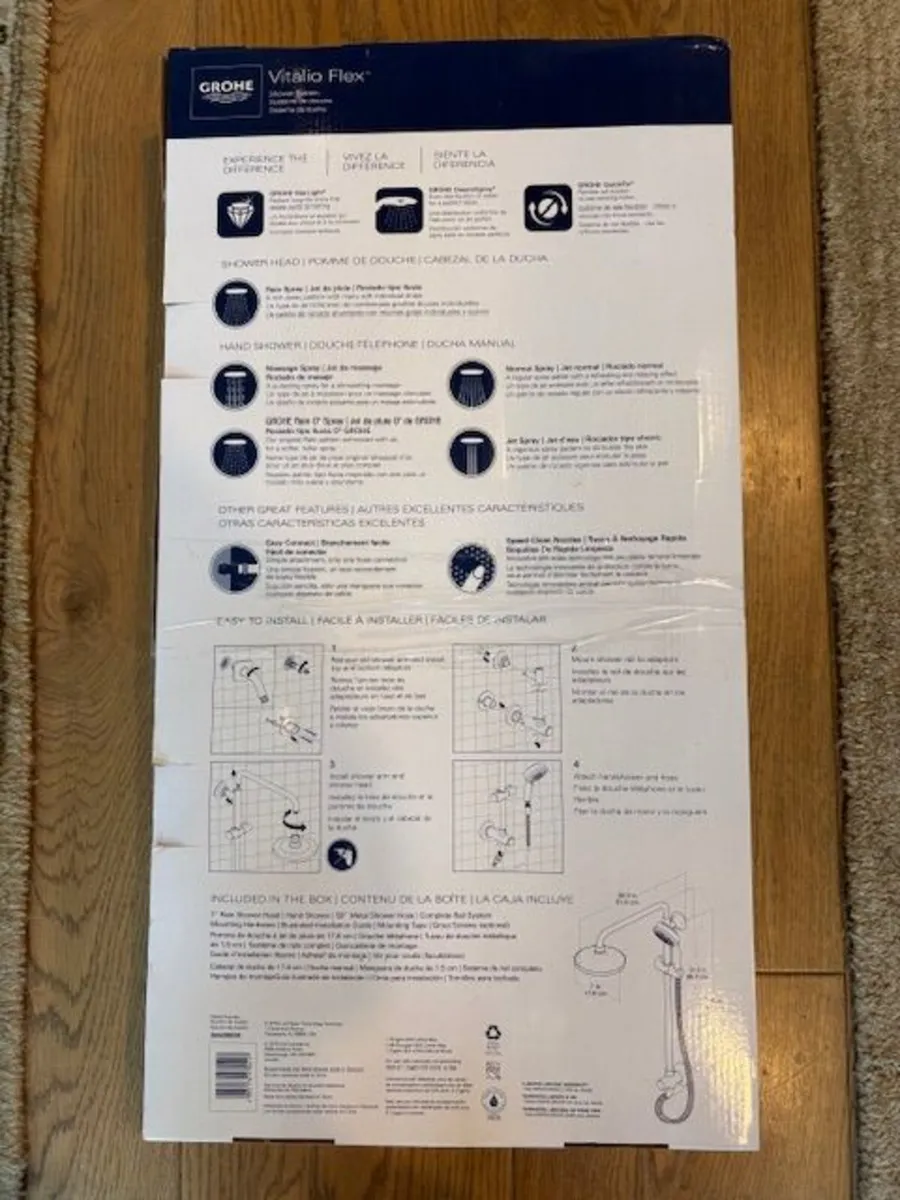 Grohe Vitalio Flex shower, Chrome, NEW IN BOX - Image 3