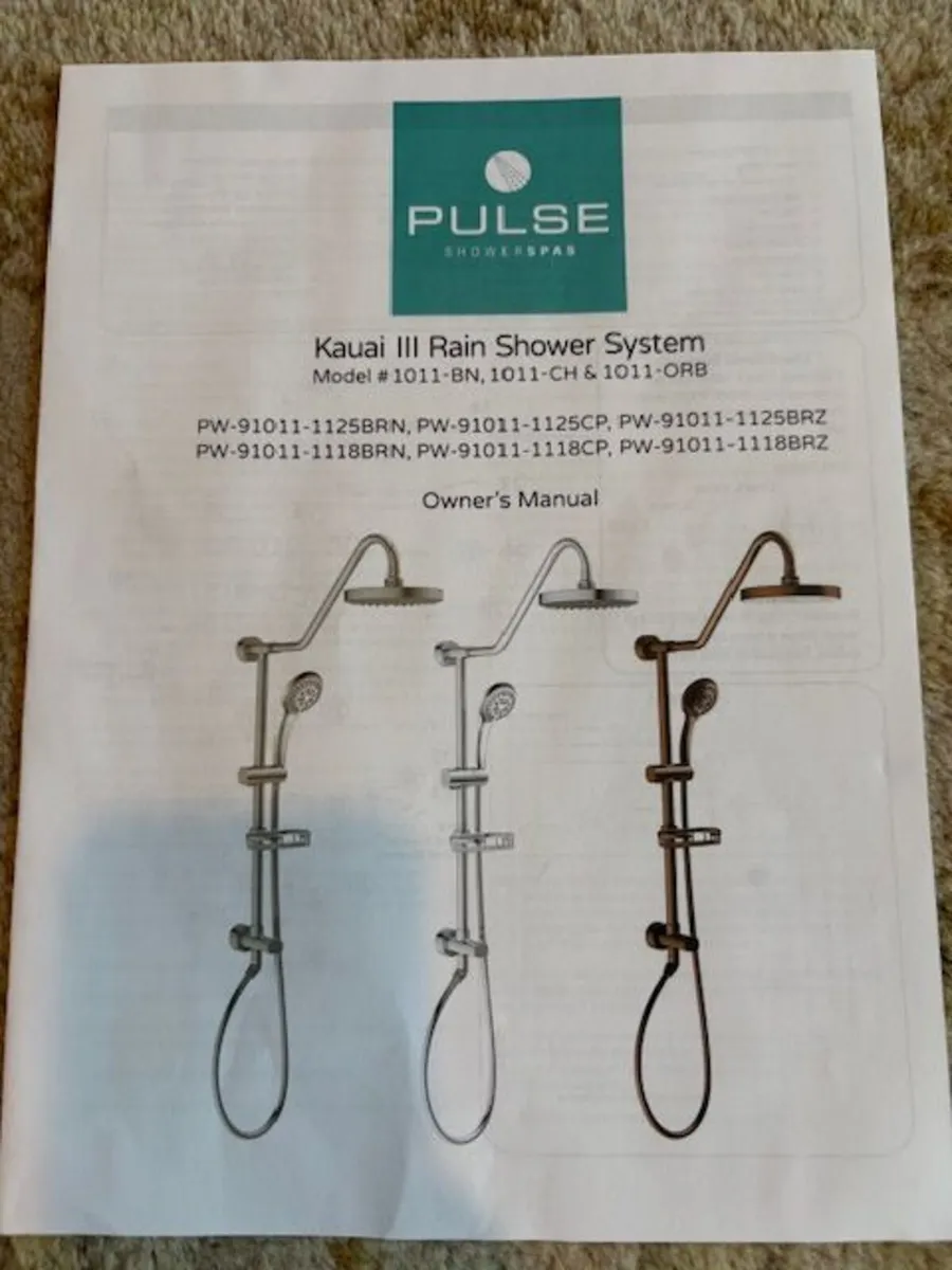 Kauai III Rain Shower System, Chrome, NEW IN BOX - Image 1