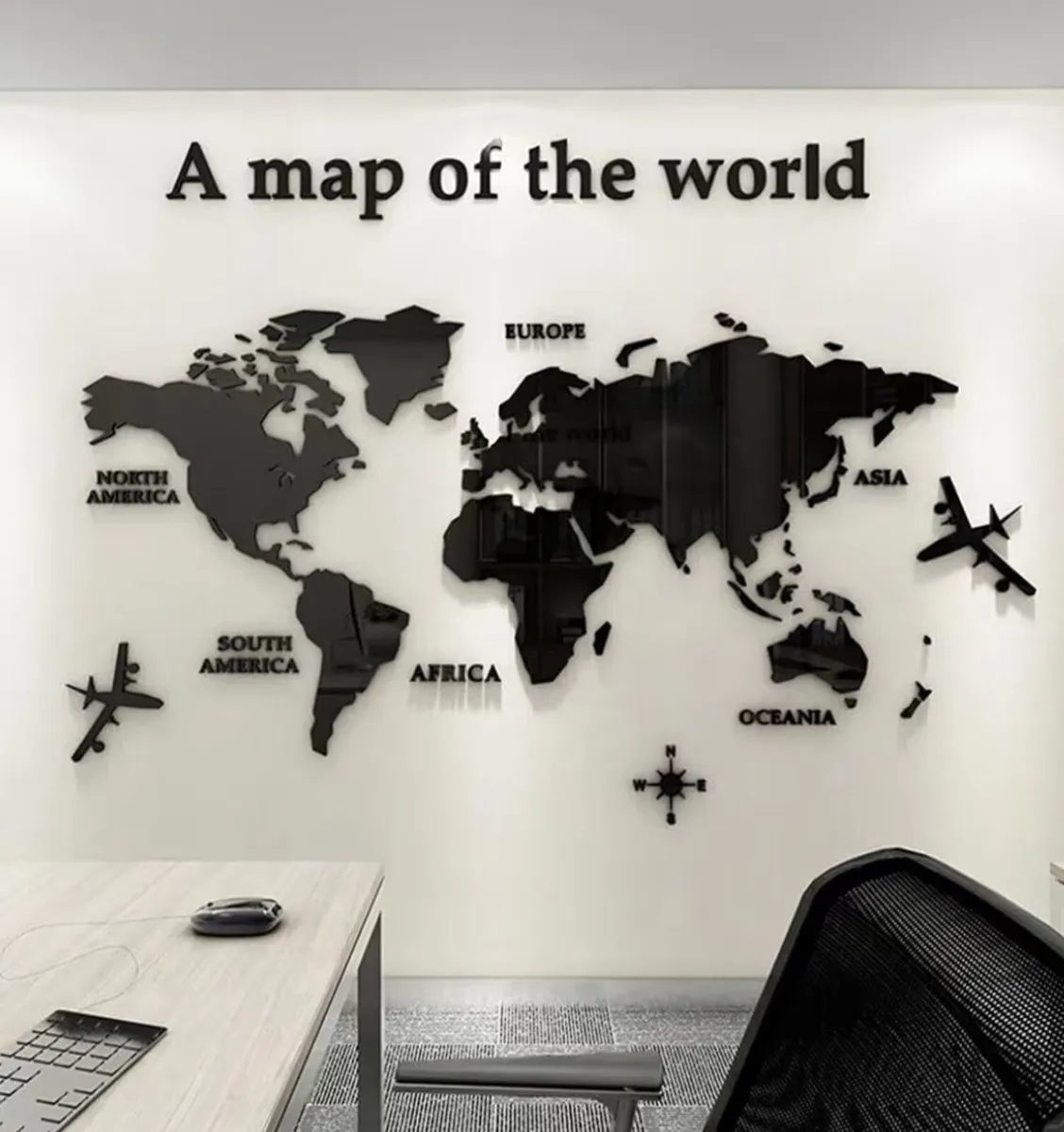 Brand new 3D world map, wall stickers decoration - Image 1